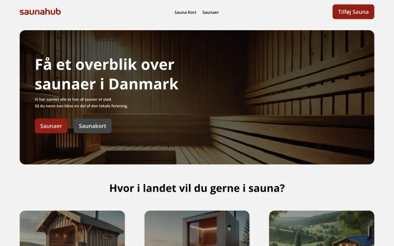 Professionel hjemmeside Saunahub.dk