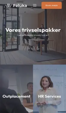 Billede af Felukas Professionelle hjemmeside på mobil
