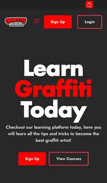 Billede af Graffiti Bibles Professionelle hjemmeside på mobil