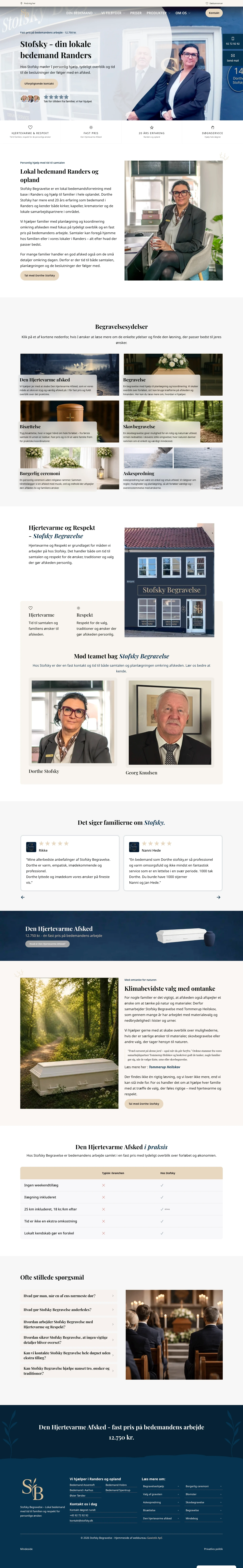 Stofsky begravelse professionel hjemmeside